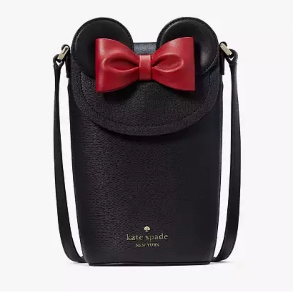 Kate Spade x Disney Minnie Mouse Black Crossbody with Red Bow